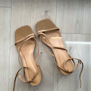 Aldo Strappy Tan Heels